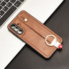 For Samsung Galaxy A36 5G Wristband Leather Back Phone Case(Brown)