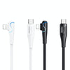 REMAX RC-192i Carrie Series PD 20W USB-C / Type-C to 8 Pin 90 Degree Elbow Fast Charging Gaming Data Cable, Cable Length: 1m(White)