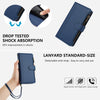 For Samsung Galaxy A54 5G Magnetic Closure Nine Card Slots Zipper Leather Case with Hand Strap(Dark Blue)