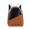 PU Pet Carrier Backpack, Khaki, for Cats & Small Dogs (Model 1)