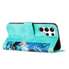For Samsung Galaxy S24 Ultra 5G Floral Pattern Leather Phone Case with Lanyard(Green)