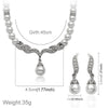 3 in 1 Bridal Accessories Lady Classic Fashion Bead Earring Necklace Jewelry Set