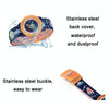 JNEW A369-86408 Children Cartoon Cosmic Starry Sky Waterproof Time Cognitive Ribbon Quartz Watch(Orange)