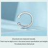 S925 Sterling Silver Platinum Plated Metallic Ring Single Ear Cuff(SCE1691)