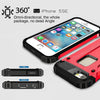 Tough Armor TPU + PC Combination Case for iPhone SE & 5 & 5s(Red)