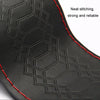 38cm Four-season Embossed Hand-sewn Cowhide Steering Wheel Cover(Wine Red)
