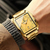 BINBOND B4143 Rectangular Outdoor Men Waterproof Quartz Watches(Black Leather-Black Steel-Gold)