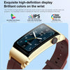 M6 1.5 inch Steel Band Earphone Detachable IP68 Waterproof Smart Watch Support Bluetooth Call(Gold)