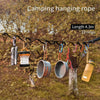 Outdoor Camping Tents Storage Clothesline 19 Ring Wild Camp Straps Lanyard, Length: 4.3m(Black)