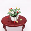 1:12 Mini House Toy Simulation Strawberry Fruit Potted Clay Flower(Potted Strawberry)