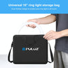 PULUZ 10 inch Ring LED Lights Portable Zipper Storage Bag Shoulder Handbags, Size: 33cm x 28cm x 3cm (Black)