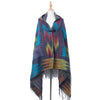 Autumn And Winter Horn Buckle Ethnic Style Hooded Cloak Shawl Bohemian Hooded Shawl, Size:135-175cm(B Style Blue)