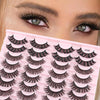 20pairs /Box Naturally Make Up Curling False Eyelashes Russian Strip Lashes Y700