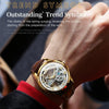 OLEVS 6661 Men Fashion Luminous Waterproof Mechanical Watch(White + Gold)