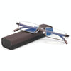 TR90 Seniors Clear Glasses With Portable Case Lightweight Presbyopic Glasses, Degree: +1.00(Brown)