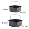 For Square 3.8-8qt Air Fryer Square Non-Stick Cake Basket Baking Tray, Style: 8inch With Ear