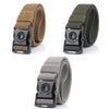 AWMN Outdoor Men Versatile Buckle Elastic Belt, Length: 120cm(Dark khaki)