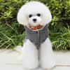 Warm Grey Cotton Dog Coat, Size L (6-8 lbs)