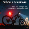 Bicycle Headlight Double T6 Lamp Beads + 16 LED Tail Light Set Rechargeable Helmet Warning Light