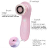 6 in 1 USB Charging Electronic Cleaning Face Beauty Instrument Pores Nose Blackhead Facial Cleansing Brush(Pink)