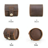 Contacts Family CF1125 Single Watch Position Crazy Horse Leather Watch Box Round Watch Storage Box(Coffee)