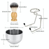 B3004 3 Pcs/Set Men Styling Tools Nylon Beard Brush Rack Foam Bowl(3 Pcs/Set)