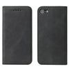For iPhone SE 2022 / SE 2020 / 8 / 7 Calf Texture Magnetic Horizontal Flip Leather Case with Holder & Card Slots & Wallet(Black)