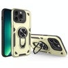 For iPhone 13 Pro Max Metal Rotating Bracket TPU + PC Magnetic Phone Case(Beige)