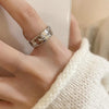 Ladies Light Luxury Snake Shaped Diamond Open Ring, Specification:J3200