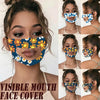 Anti-Fog Lip Language Face Shield For The Deaf And Mute Solid Color Printing Face Shield(Printing D)