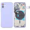 iPhone 12 Purple Battery Back Cover w/Keys, Card Tray & Flex Cable