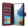 For Samsung Galaxy S25+ 5G Crossbody Rhombic Zipper Tower Buckle Leather Phone Case with Lanyard(Wine Red)