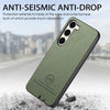 For Samsung Galaxy S23 5G Twill Fabric Leather Skin Back Phone Case(Green)