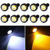 10 PCS 20W 4 LEDs SMD 5630 Daytime Running Light Turn Light Eagle Eye Light, DC 12V, Cable Length: 90cm(White Light + Yellow Light)