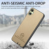 For Samsung Galaxy A04 4G Twill Fabric Leather Skin Back Phone Case(Khaki)