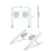 BONERUY P11F Adjustable Laptop Stand Cooling Holder with Double Fans