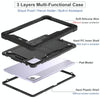 For Lenovo Tab M11 / Xiaoxin Pad 11 2024 Shockproof Silicone Hybrid PC Tablet Case with Holder(Black)