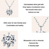 MSN003 S925 Sterling Silver Sparkling O Chain Necklace Moissanite Pendant