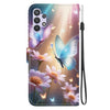 For Samsung Galaxy A32 5G Crystal Texture Colored Drawing Leather Phone Case(Butterfly Love Flower)