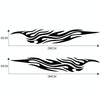 2 PCS/Set D-476 Fire Element Pattern Car Modified Decorative Sticker(Black)