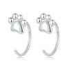 S925 Sterling Silver Pet Paw Print Earrings(SCE1760)