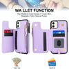 For iPhone 11 Pro Max Double Flap Zipper RFID Leather Phone Case with Short Lanyard(Light Purple)