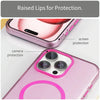 For iPhone 15 Pro Max MagSafe Frosted Translucent TPU + PC Full Coverage Phone Case(Pink)