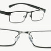 Simple Matel Frame Reading Glasses Hyperopia Eyeglasses +3.00D(Matte Black)
