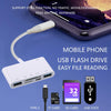 AJ-108PRO 6 in 2 USB-C / Type-C + 8 Pin Interface Multi-function Camera Card Reader(White)