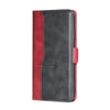 For Asus Zenfone 9 Contrast Color Side Buckle Leather Phone Case(Red + Black)