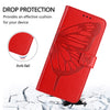 For Samsung Galaxy A26 5G Global Embossed Butterfly Leather Phone Case(Red)