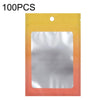100PCS Aluminum Foil Ziplock Bag Jewelry Sealed Packaging Bag, Size: 8.5x13cm (Yellow Gradient)
