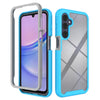 For Samsung Galaxy A16 5G Starry Sky Solid Color Shockproof TPU Clear PC Phone Case(Sky Blue)