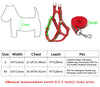 Reflective Dog Lead & Leash Set, Red, Small (S) - Nylon